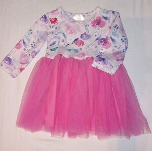 Mila & Rose pink floral tulle dress